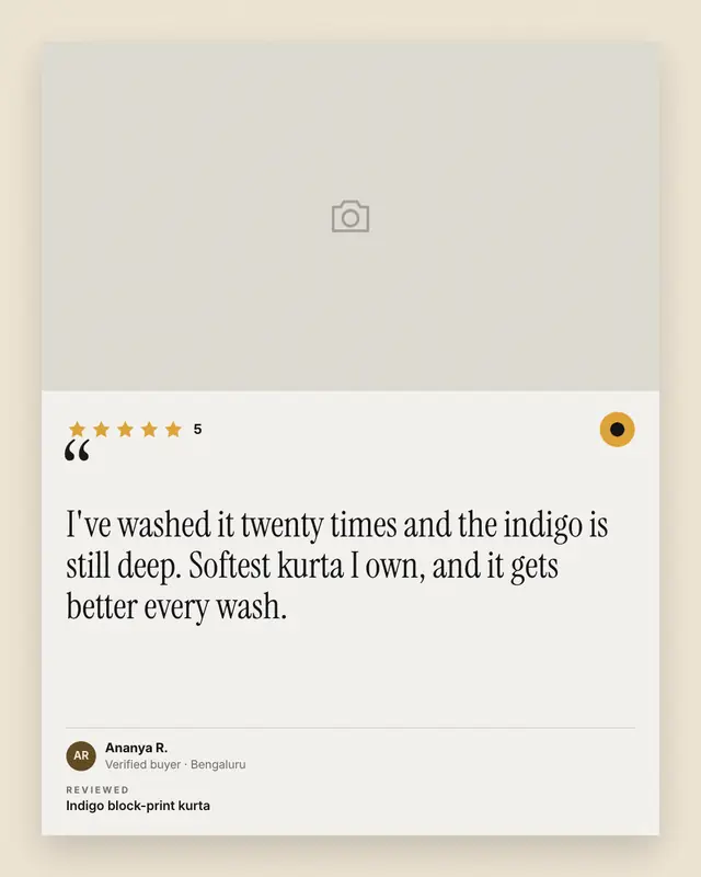 Product review card — sample creative
