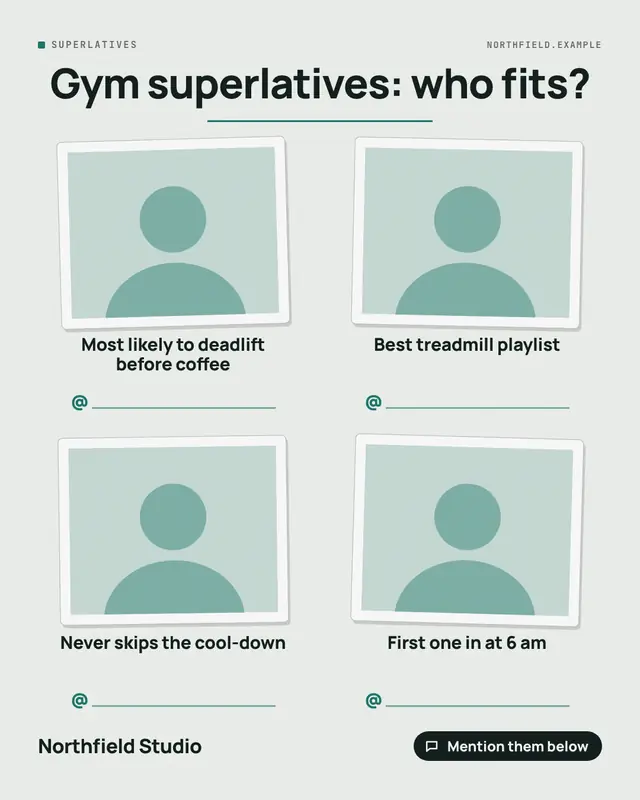 Yearbook superlatives — sample creative
