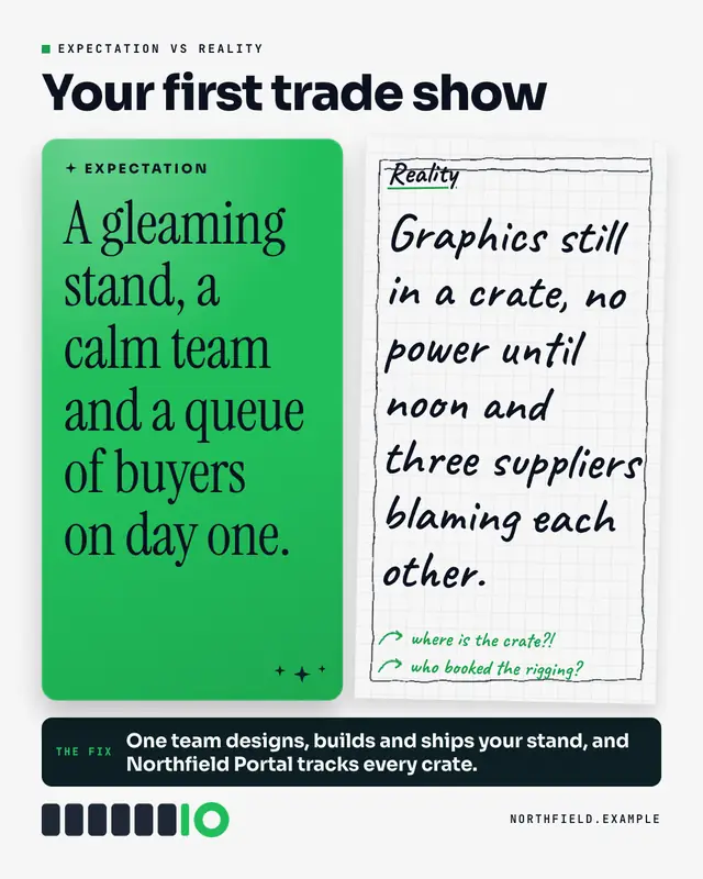 Expectation vs reality — sample creative