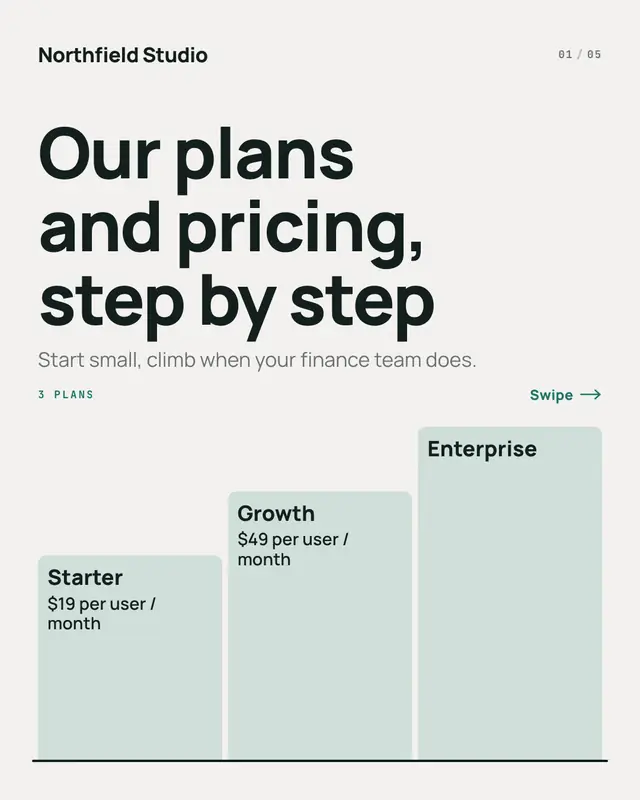 Pricing plans staircase — sample creative