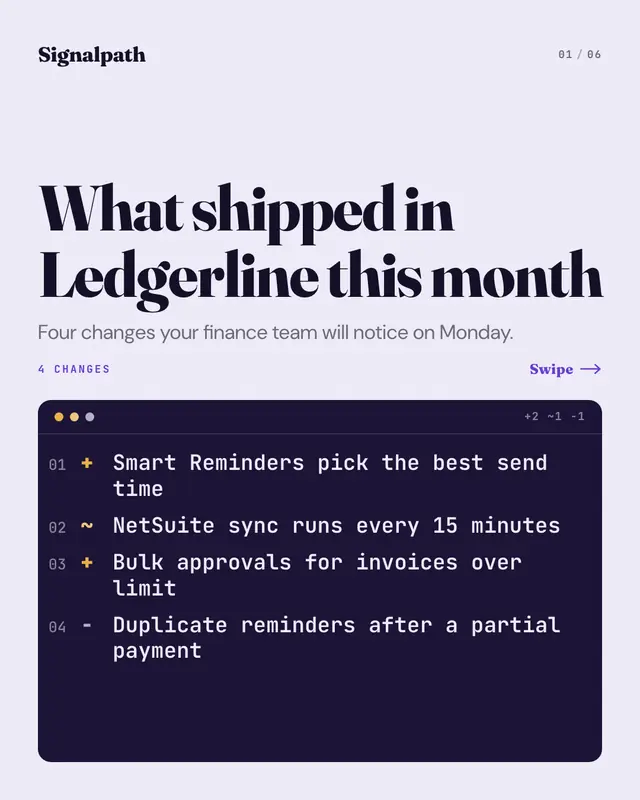 Release notes diff — sample creative