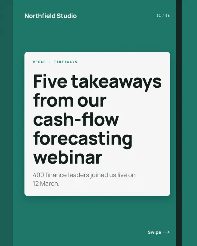 Takeaways recap — sample creative