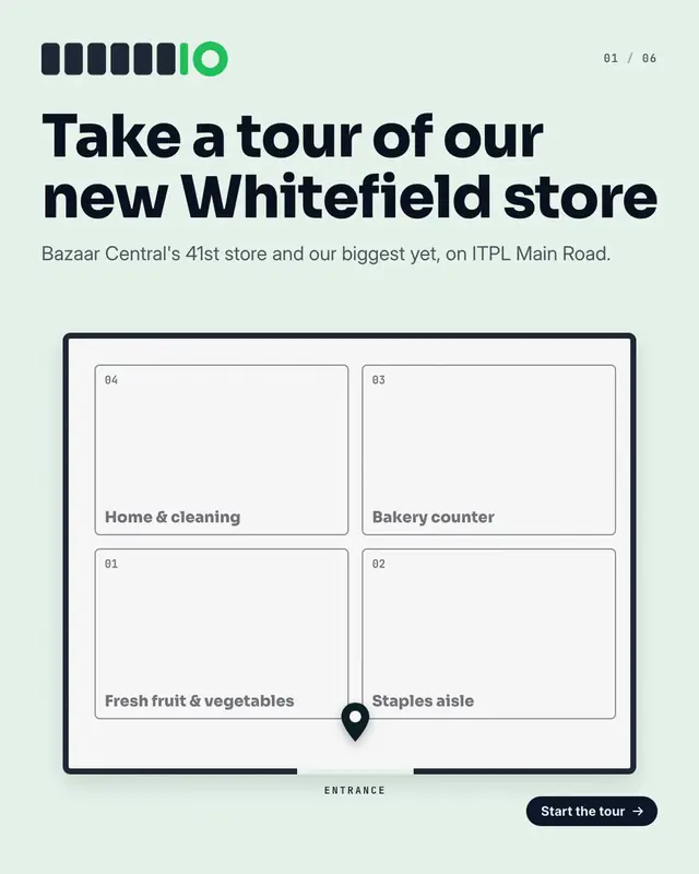 Aisle tour map — sample creative
