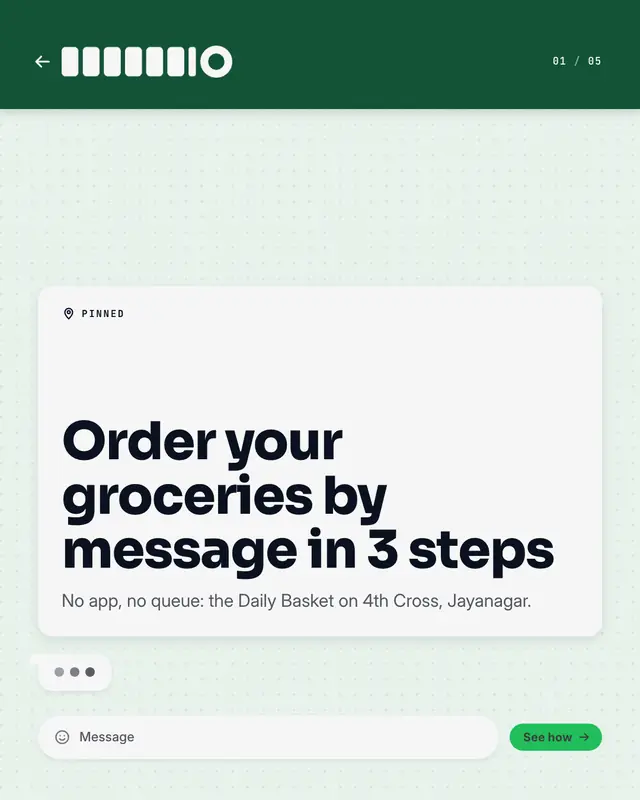 Order-on-WhatsApp chat — sample creative