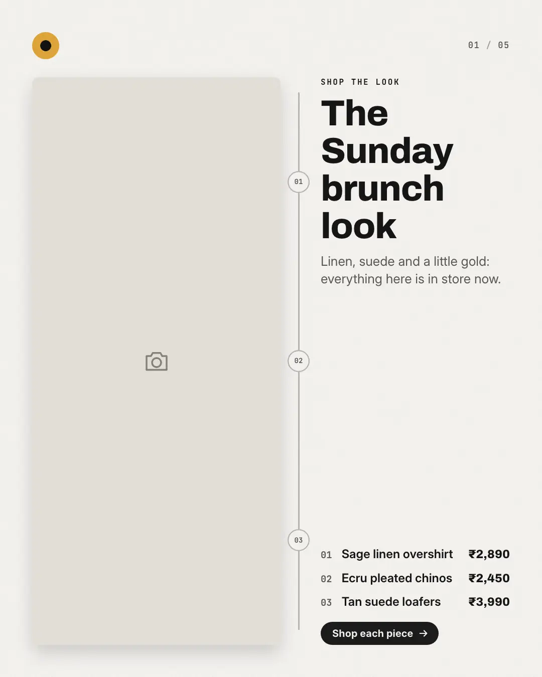 Sample Head-to-toe look creative (Shopfront carousels template), shown on the fictional brand Loomlane