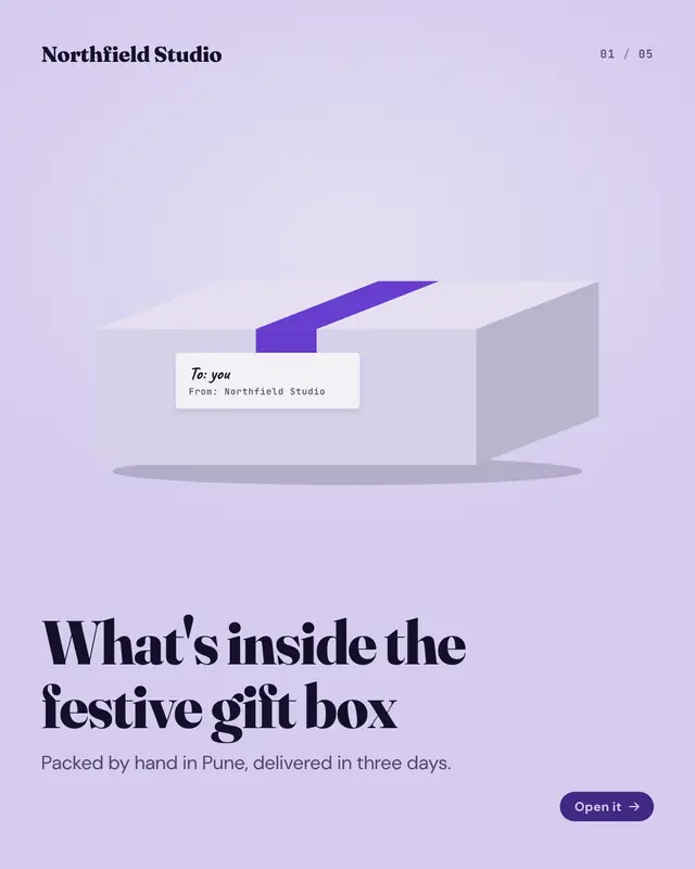 Unboxing sequence — sample creative