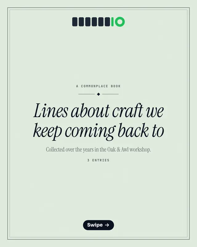 Commonplace book — sample creative