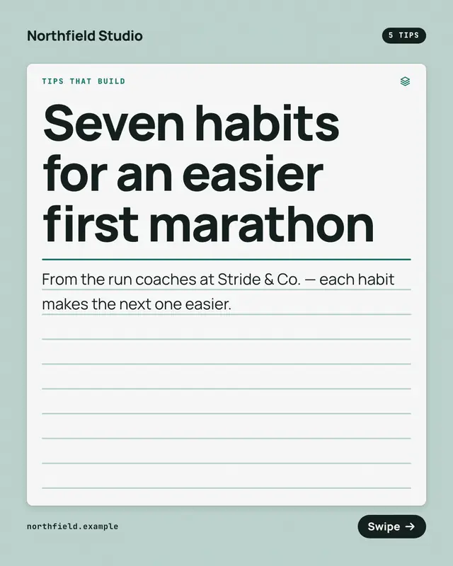 Index-card tip stack — sample creative