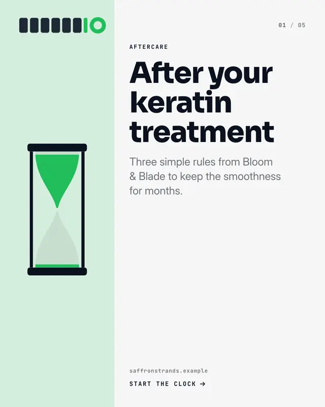 Aftercare hourglass — sample creative