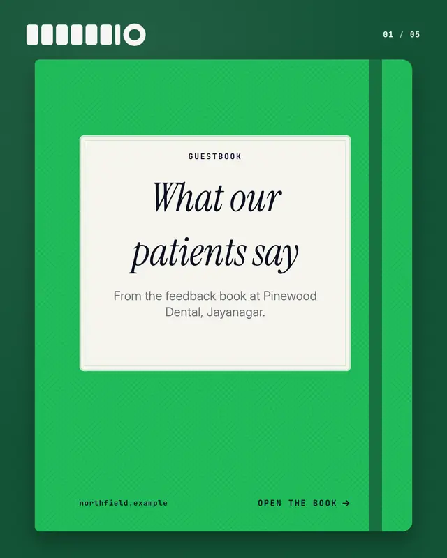 Guestbook pages — sample creative