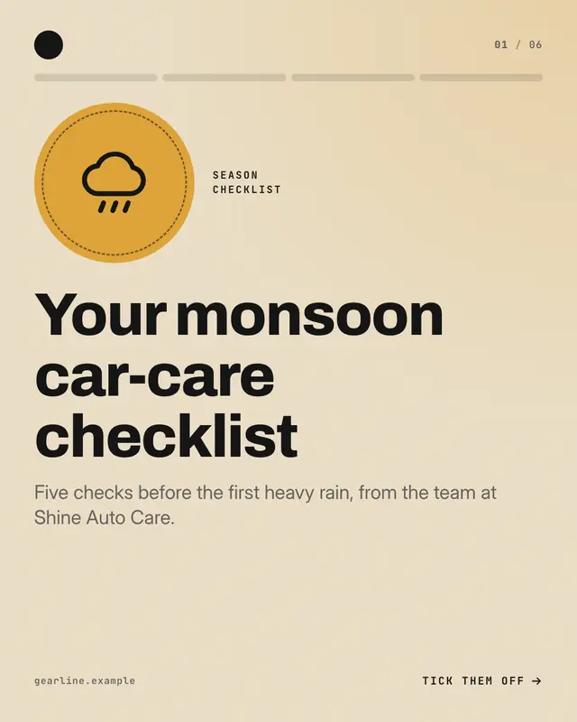 Season checklist — sample creative
