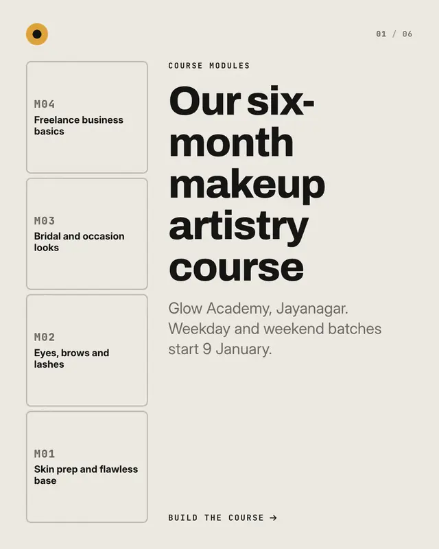 Syllabus blocks — sample creative