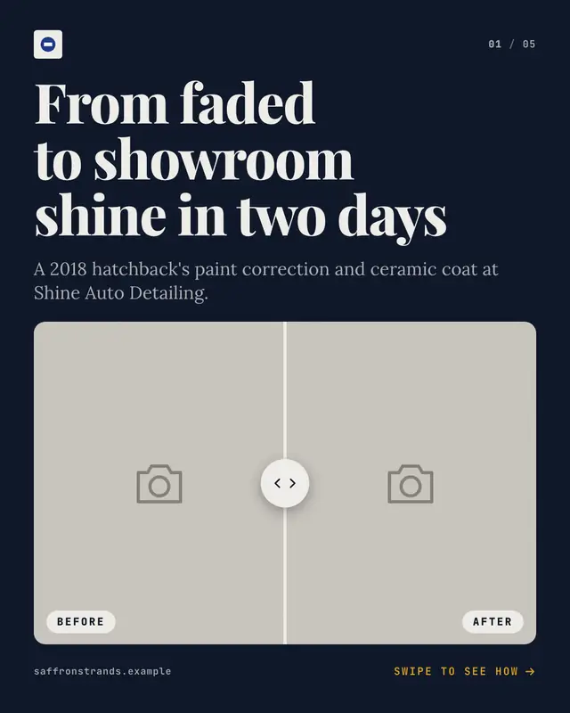 Transformation reveal — sample creative