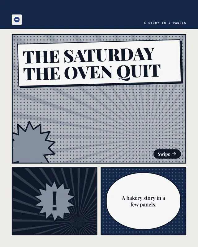 Comic-strip pages — sample creative