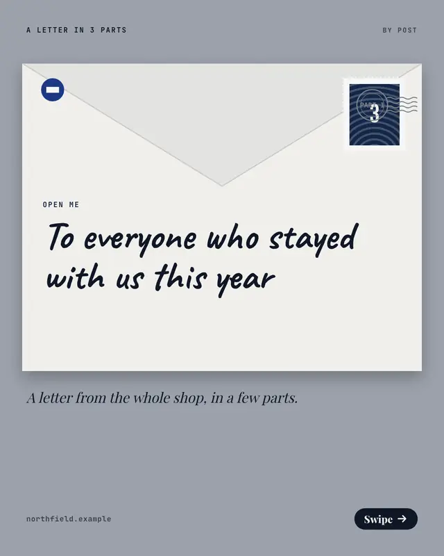Serial letter — sample creative