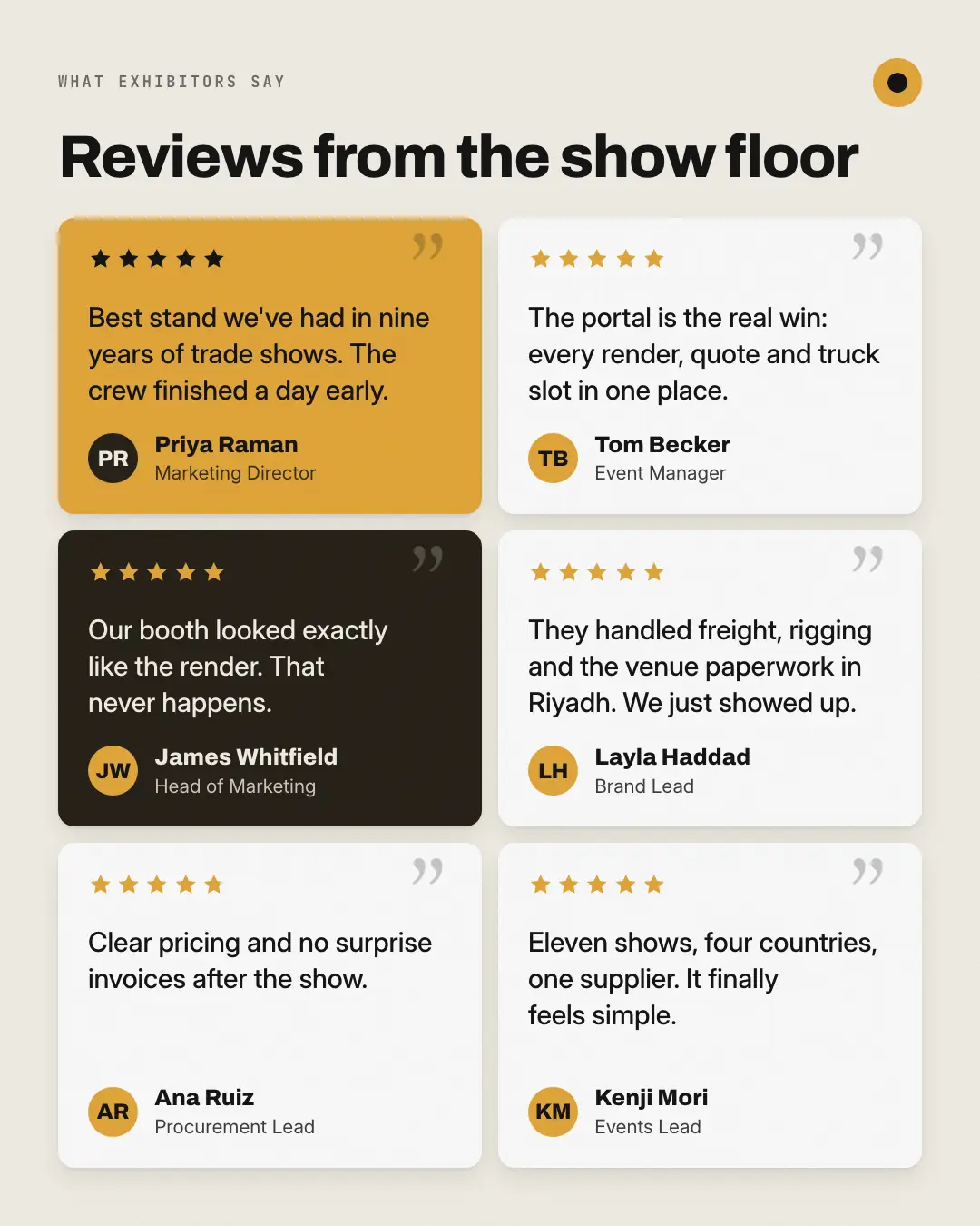 Sample Review wall creative (Data & proof template), shown on the fictional brand Northfield Studio
