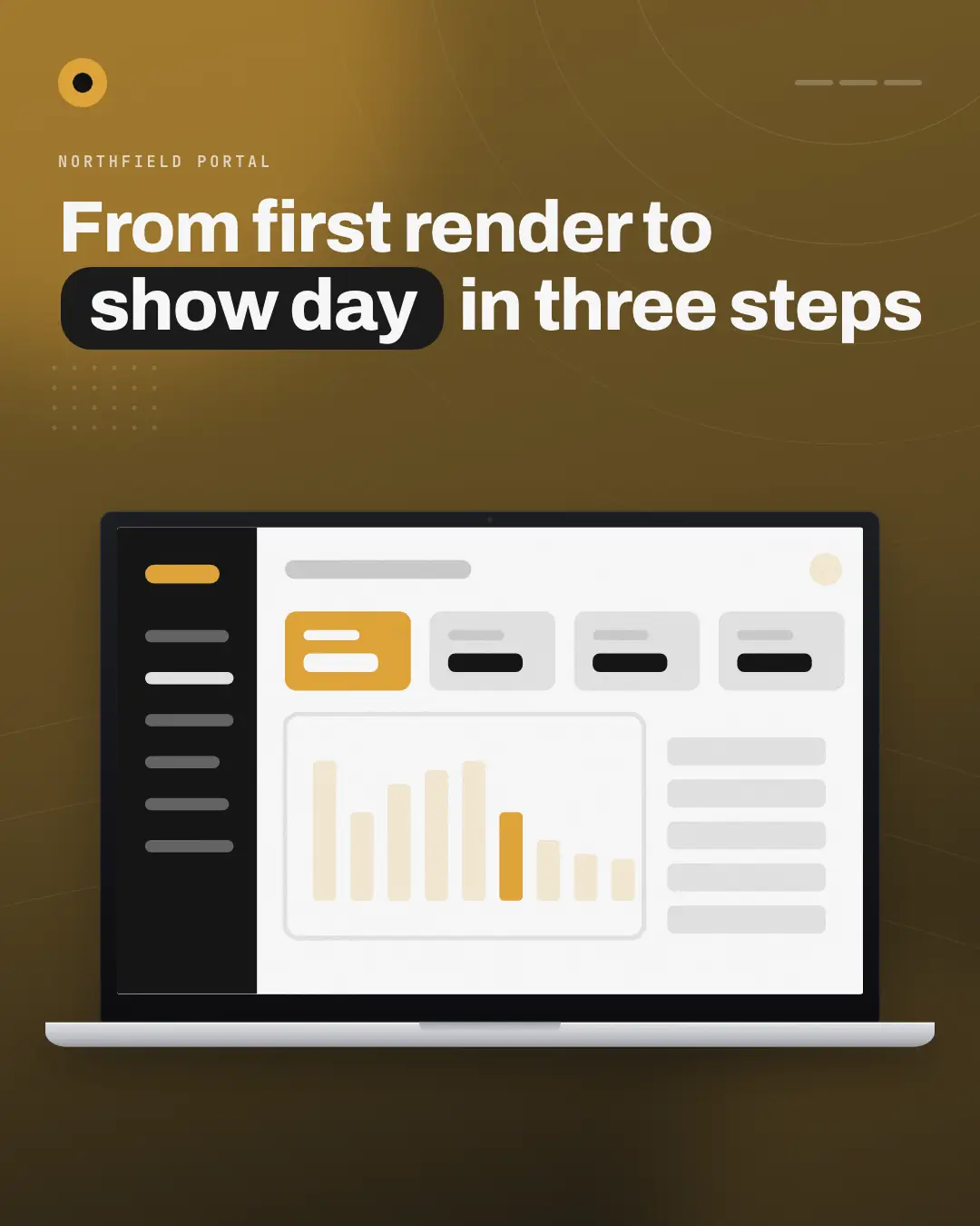 Sample Product tour creative (Device mockups template), shown on the fictional brand Northfield Studio