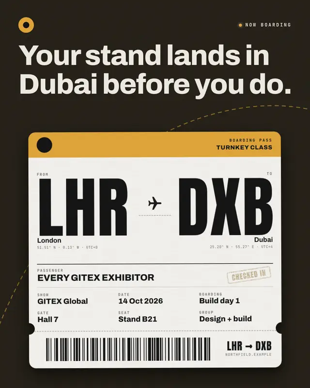 Boarding pass — sample creative