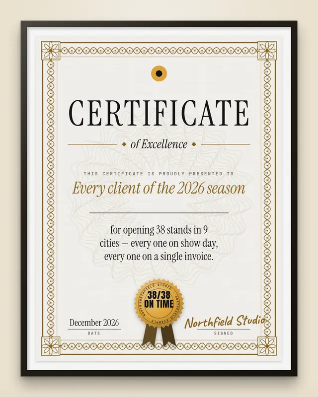 Certificate — sample creative