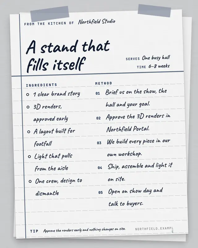 Recipe card — sample creative