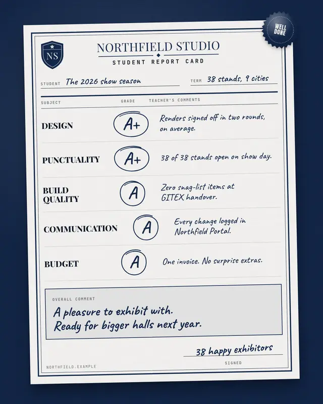 Report card — sample creative