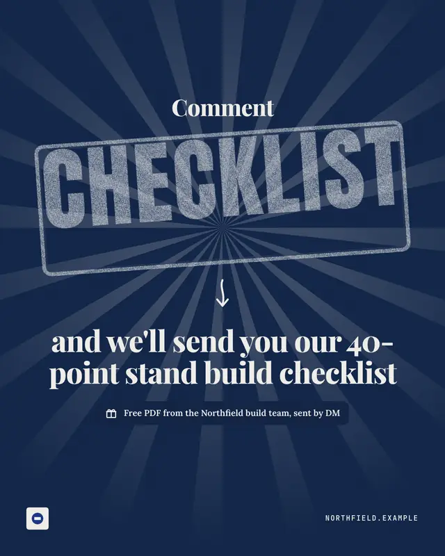 Comment KEYWORD — sample creative