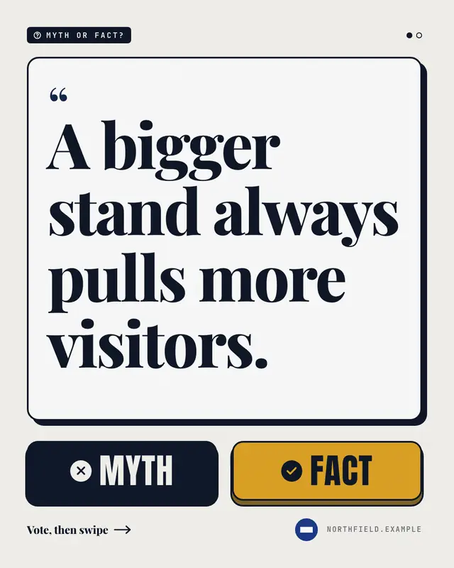 Myth or fact? (vote + reveal) — sample creative
