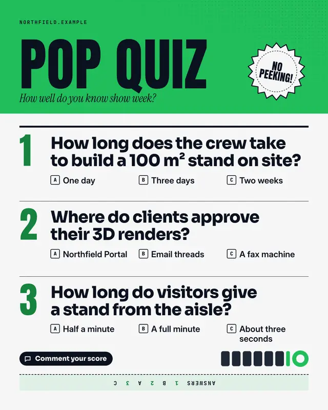 Pop quiz — sample creative
