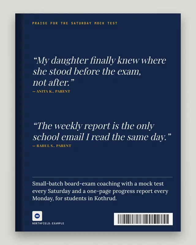 Praise blurbs — sample creative