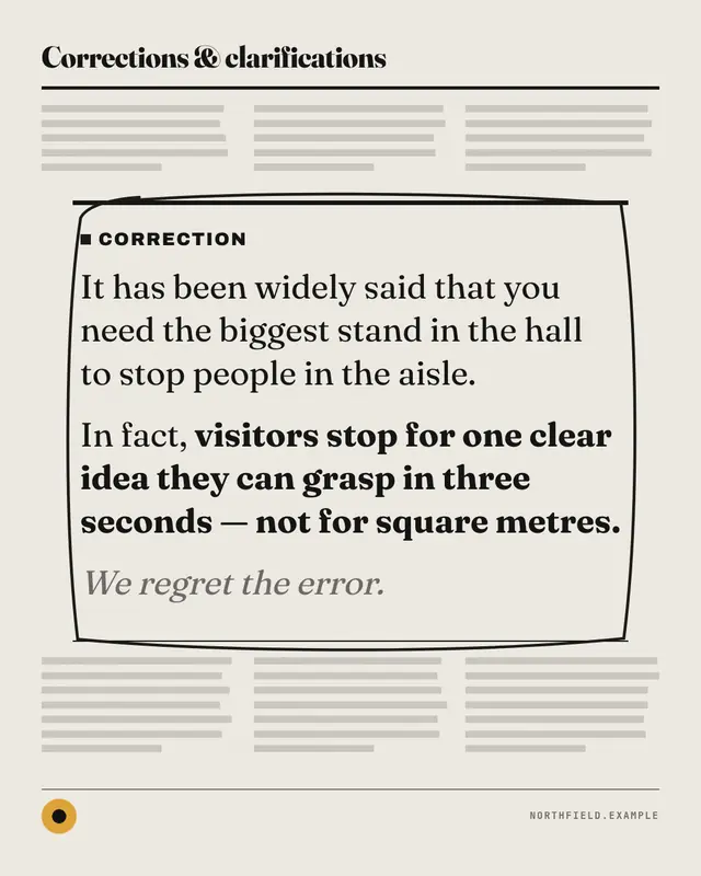 Correction box — sample creative