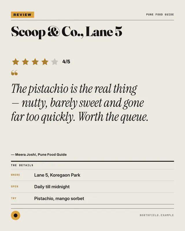 Critic's review — sample creative
