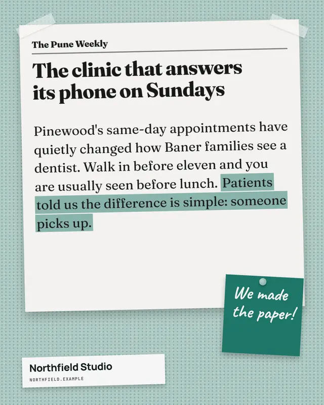 Press clipping — sample creative