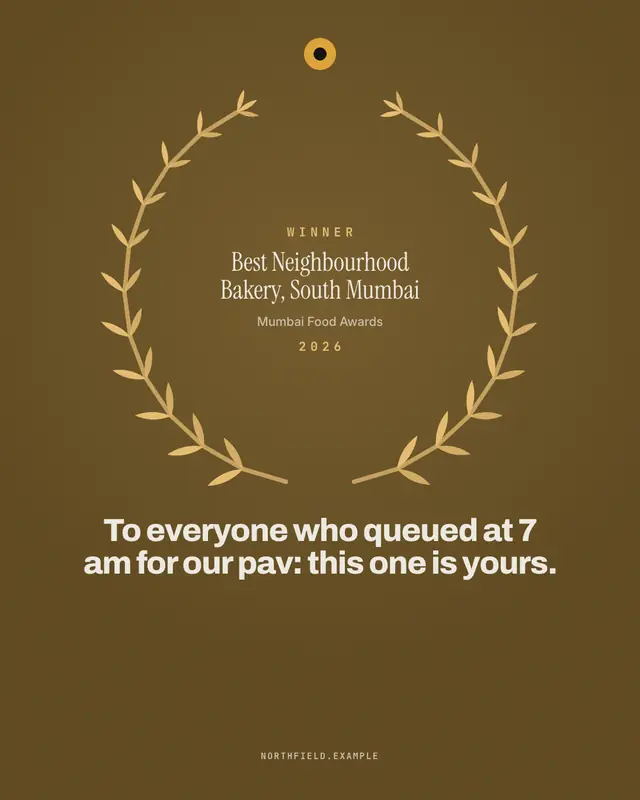 Award laurels — sample creative