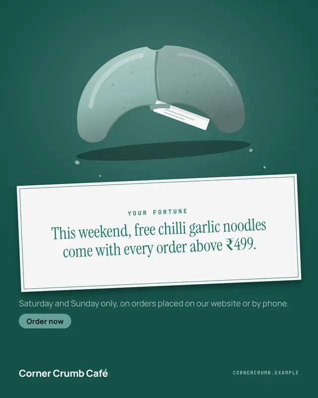 Cookie note — sample creative