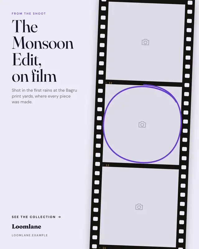 Film strip — sample creative
