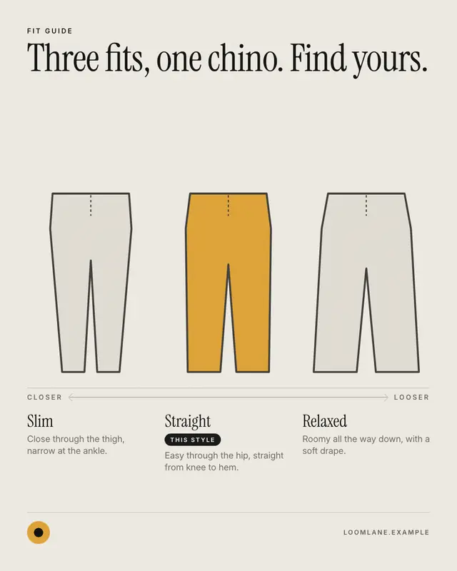 Fit guide — sample creative