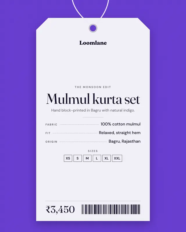 Hang tag — sample creative