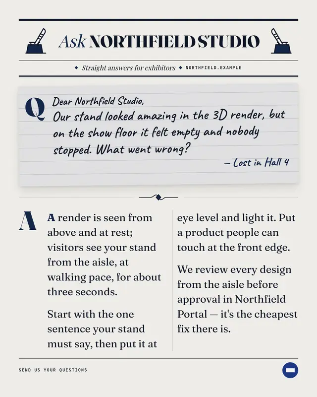 Ask the expert column — sample creative