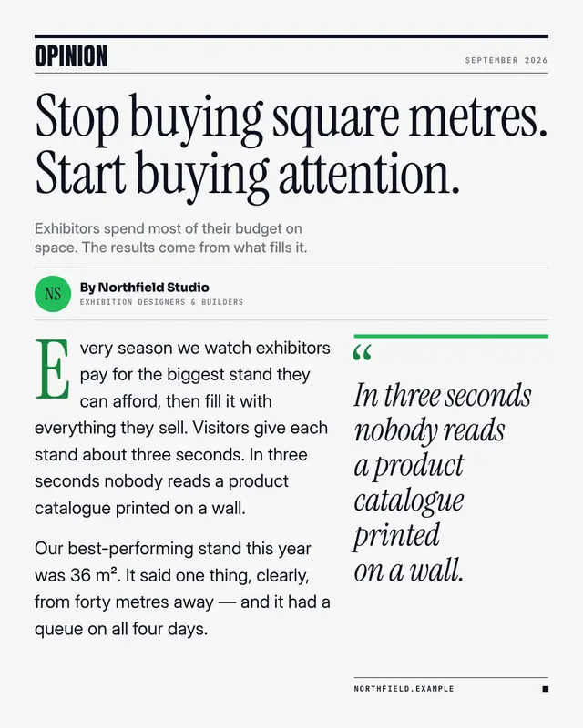Op-ed column — sample creative