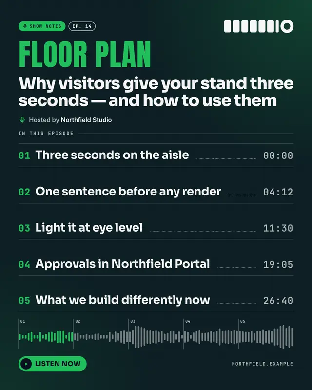 Podcast show notes — sample creative