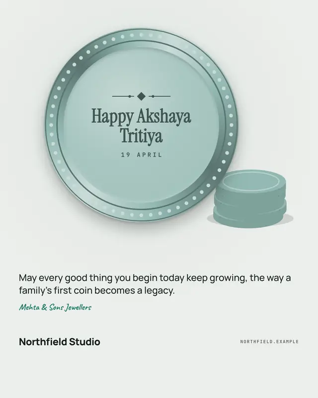 Akshaya Tritiya gold coin — sample creative