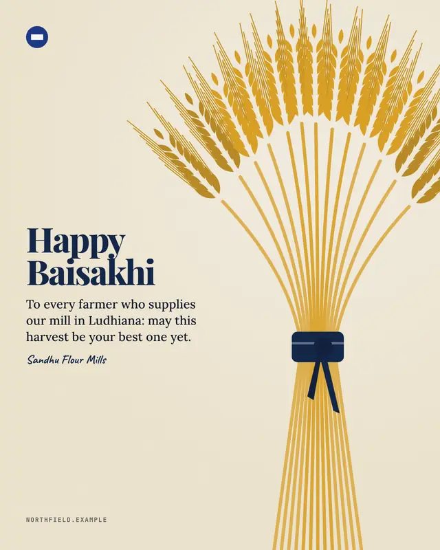 Baisakhi wheat sheaf — sample creative
