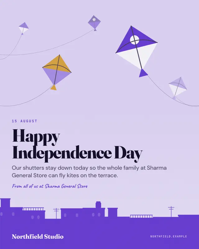 Independence Day kites — sample creative