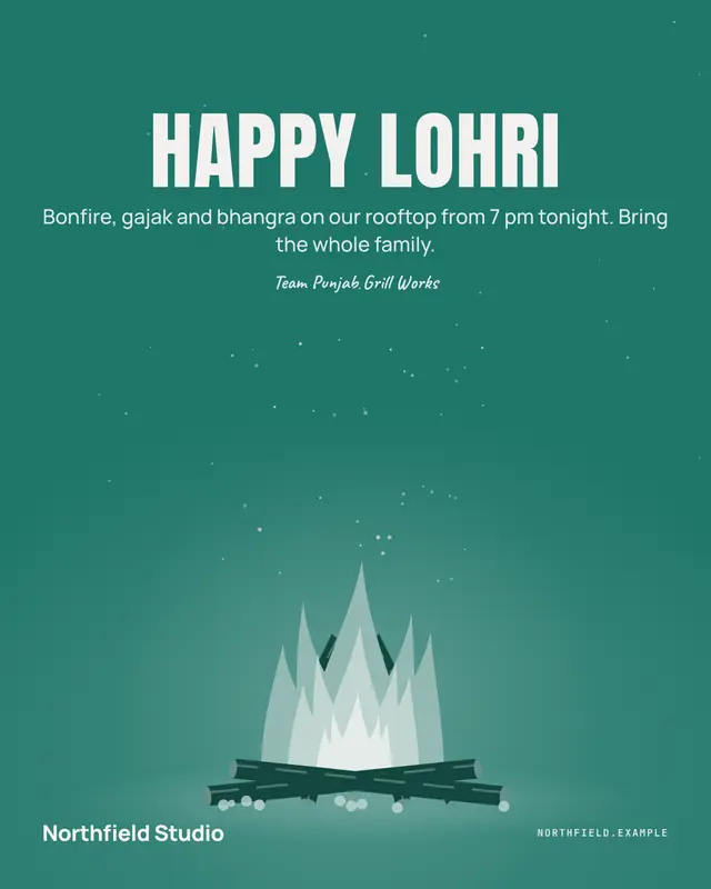 Lohri bonfire — sample creative