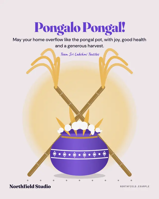 Pongal & Sankranti pot — sample creative