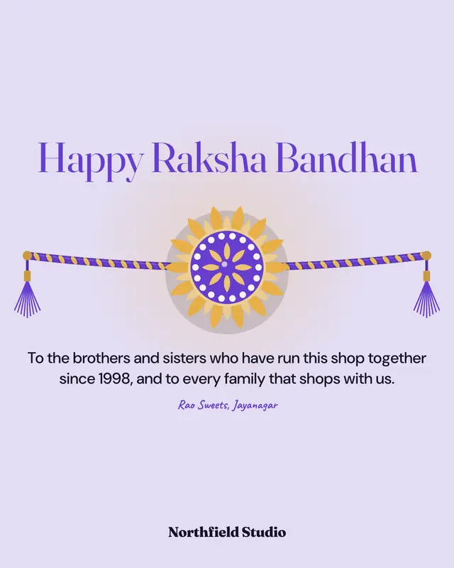 Raksha Bandhan rakhi — sample creative