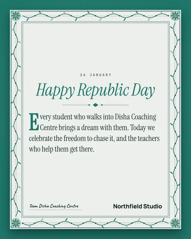 Republic Day illuminated page — sample creative