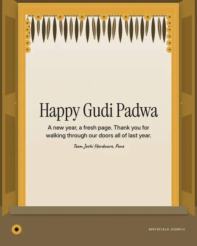 Ugadi & Gudi Padwa toran — sample creative