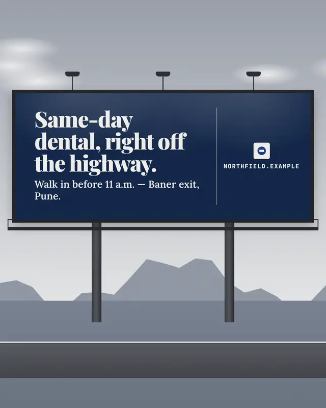 Roadside billboard — sample creative