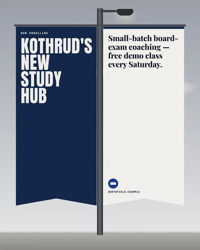 Lamppost banners — sample creative